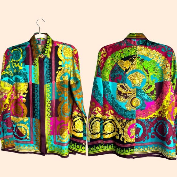 Versace Voyage Barocco Silk Shirt - Picture 1 of 8